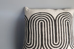 Casa Amarosa - Black Waves Throw Pillow 18 x 18