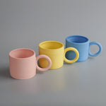 EKUA: Pink, Yellow, Blue Circle Mugs