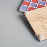 Subtle Art Studios: Glass Tile Coaster in Raspberry Lemonade Taffy