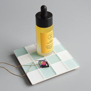 Subtle Art Studios: Glass Tile Coaster in Matte in Oh Boy!