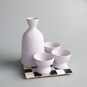 Sparnicht: Lilac Sake Set with 3 cups