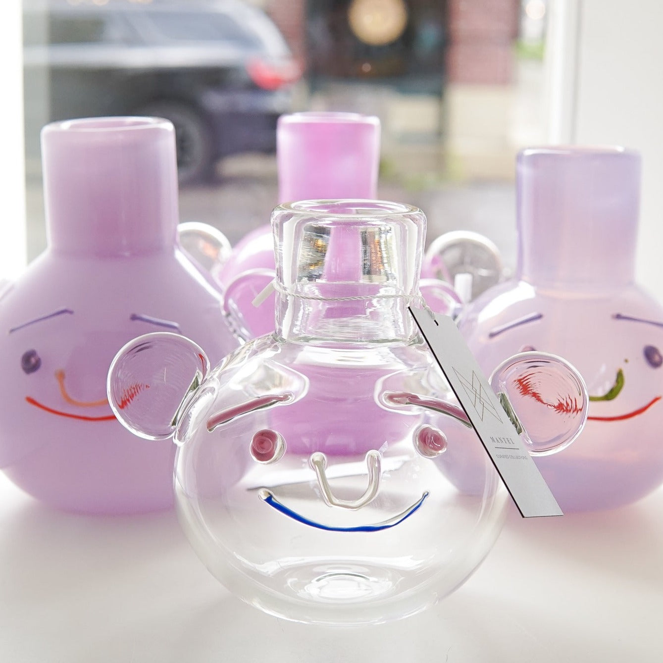 Tak Tak: Clear Bubble Face Vase