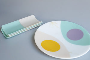 Camp Copeland: Long Colorblock Tray Peach/Pistachio