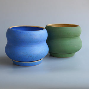Byun Ceramics: Curvy Planter with Plate