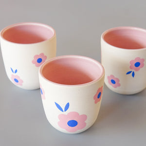 Earth and Her Flower: Two Color Painted Flower Cup