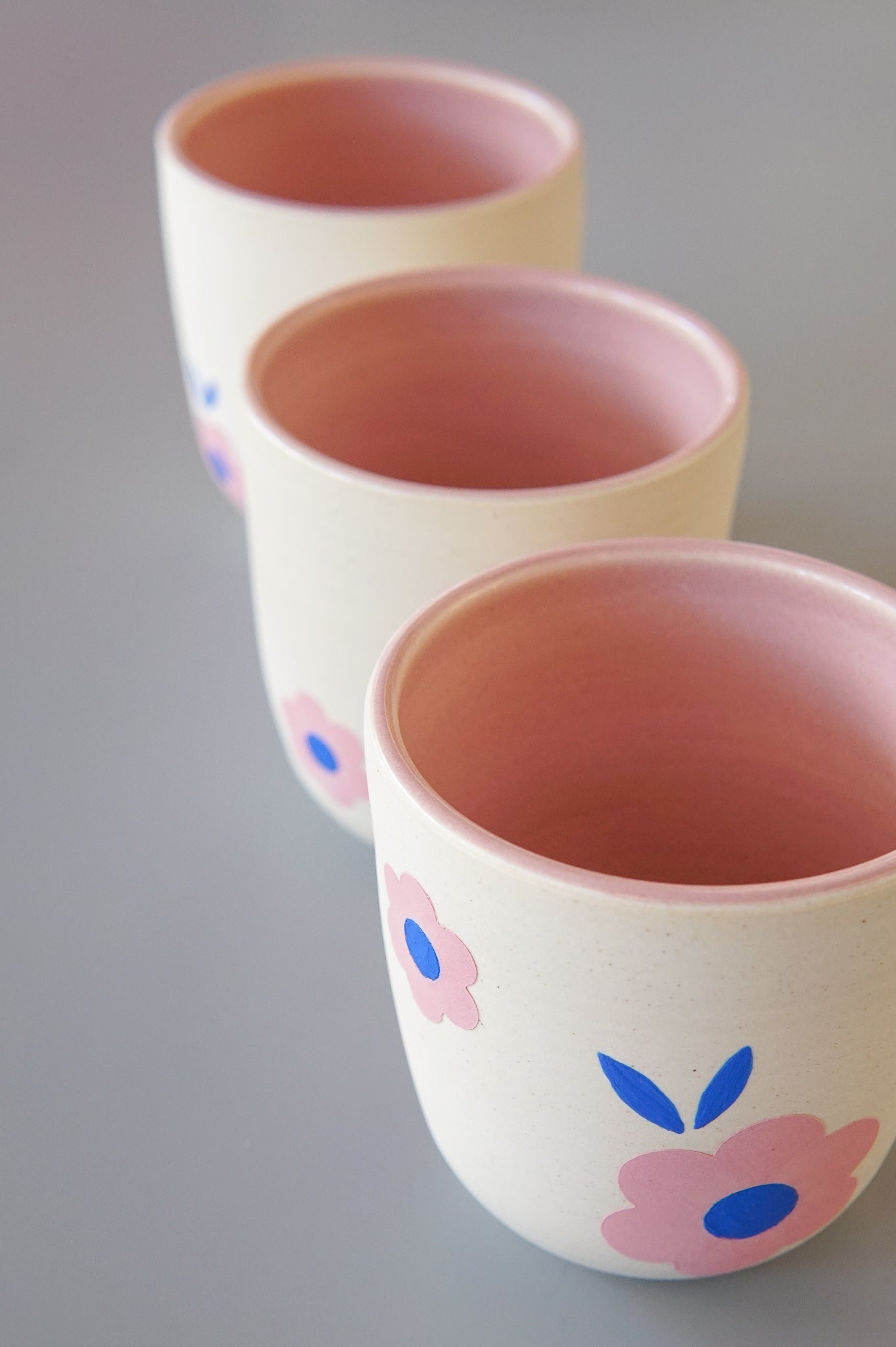 Earth and Her Flower: Two Color Painted Flower Cup
