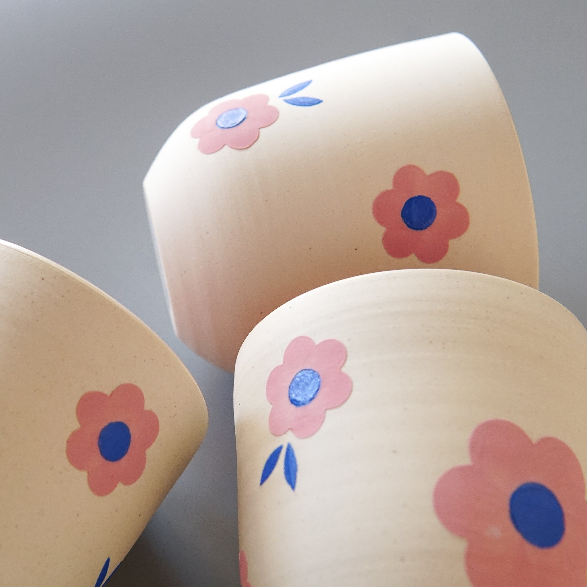 Earth and Her Flower: Two Color Painted Flower Cup