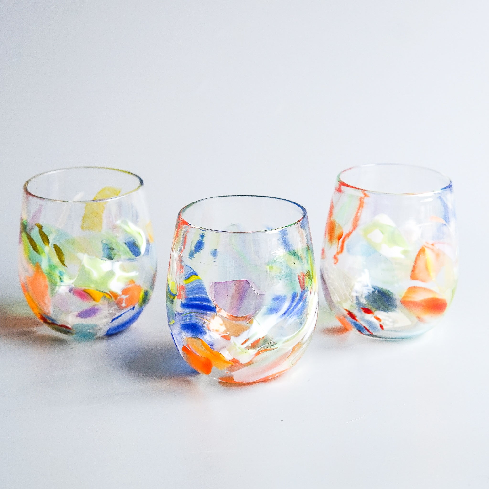 Ghost Pepper: Rainbow UpCup Stemless Wine Glass