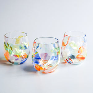 Ghost Pepper: Rainbow UpCup Stemless Wine Glass