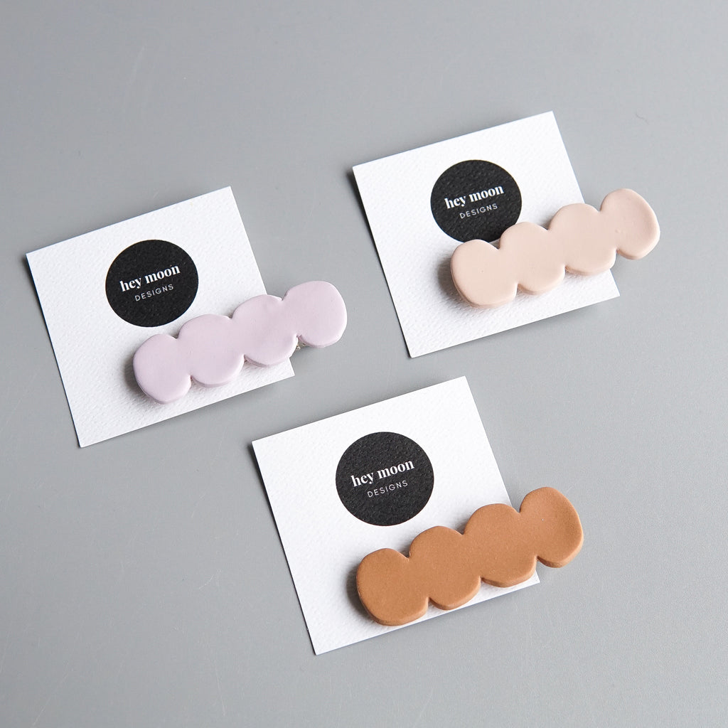 Hey Moon Designs: Ripple Hair Clip