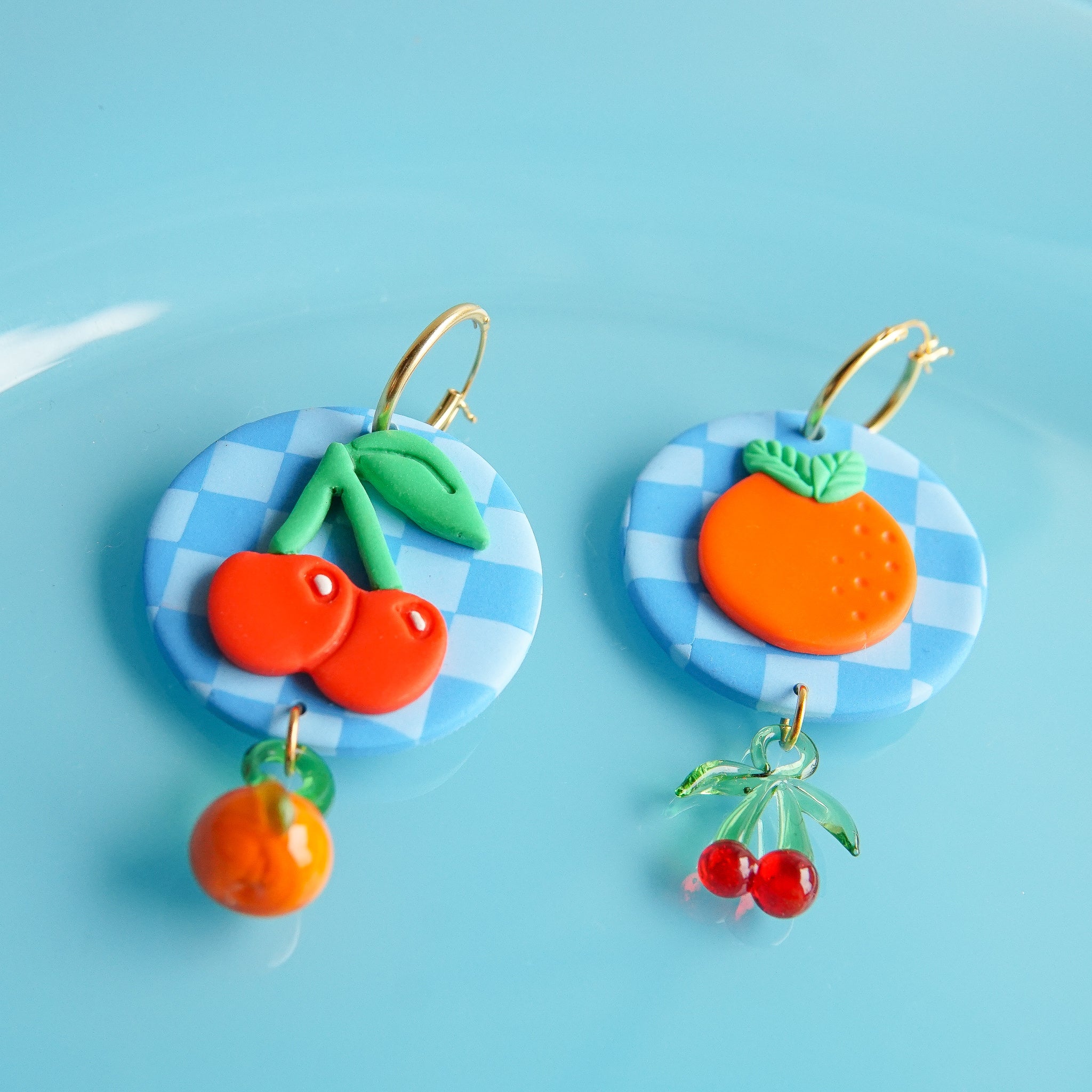 Sunny & Sal: Orange/ Cherry Earrings
