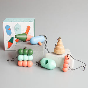 Areaware: Pat Kim Wooden Ornament Set