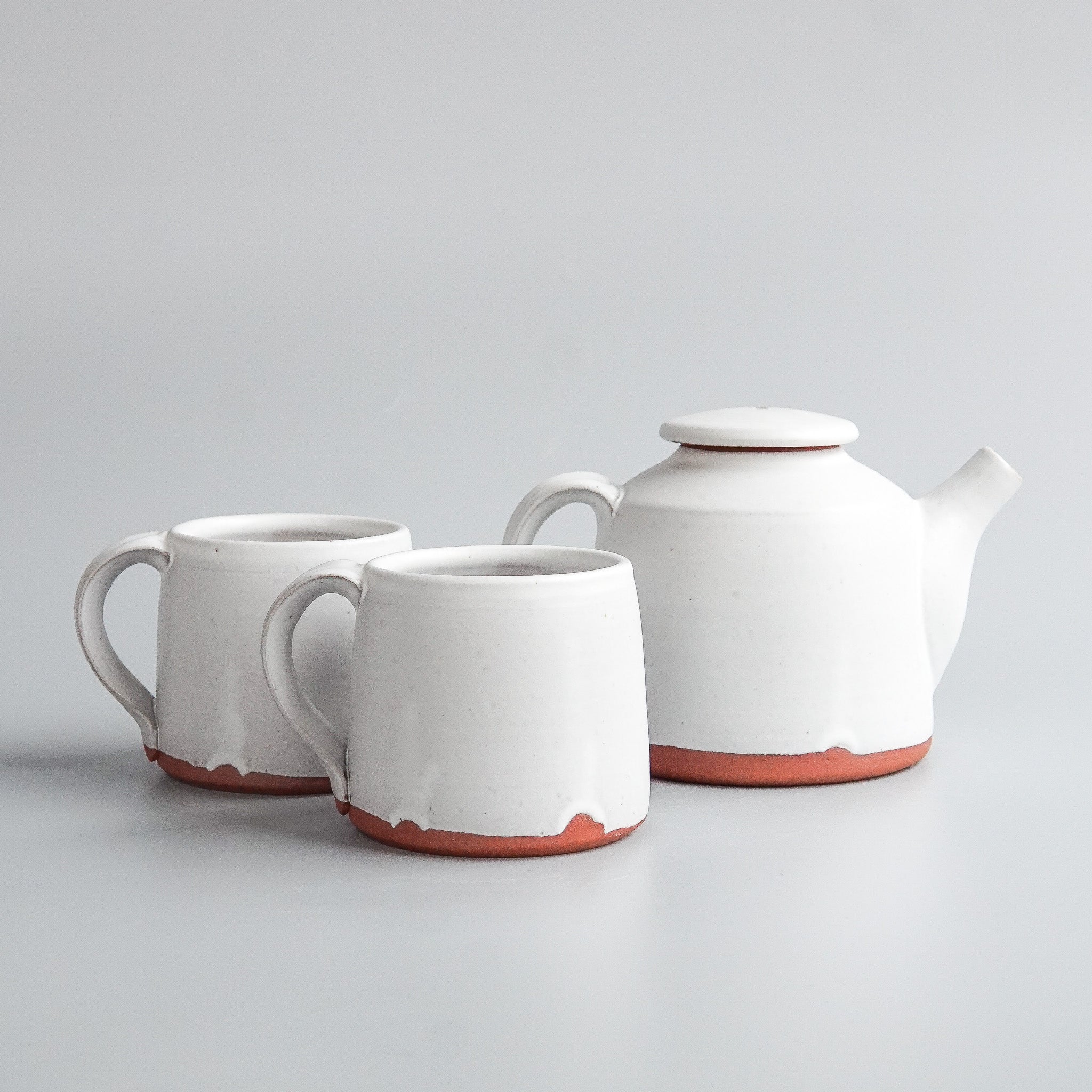 BW Pottery: Teapot + 2 Mugs (Set)