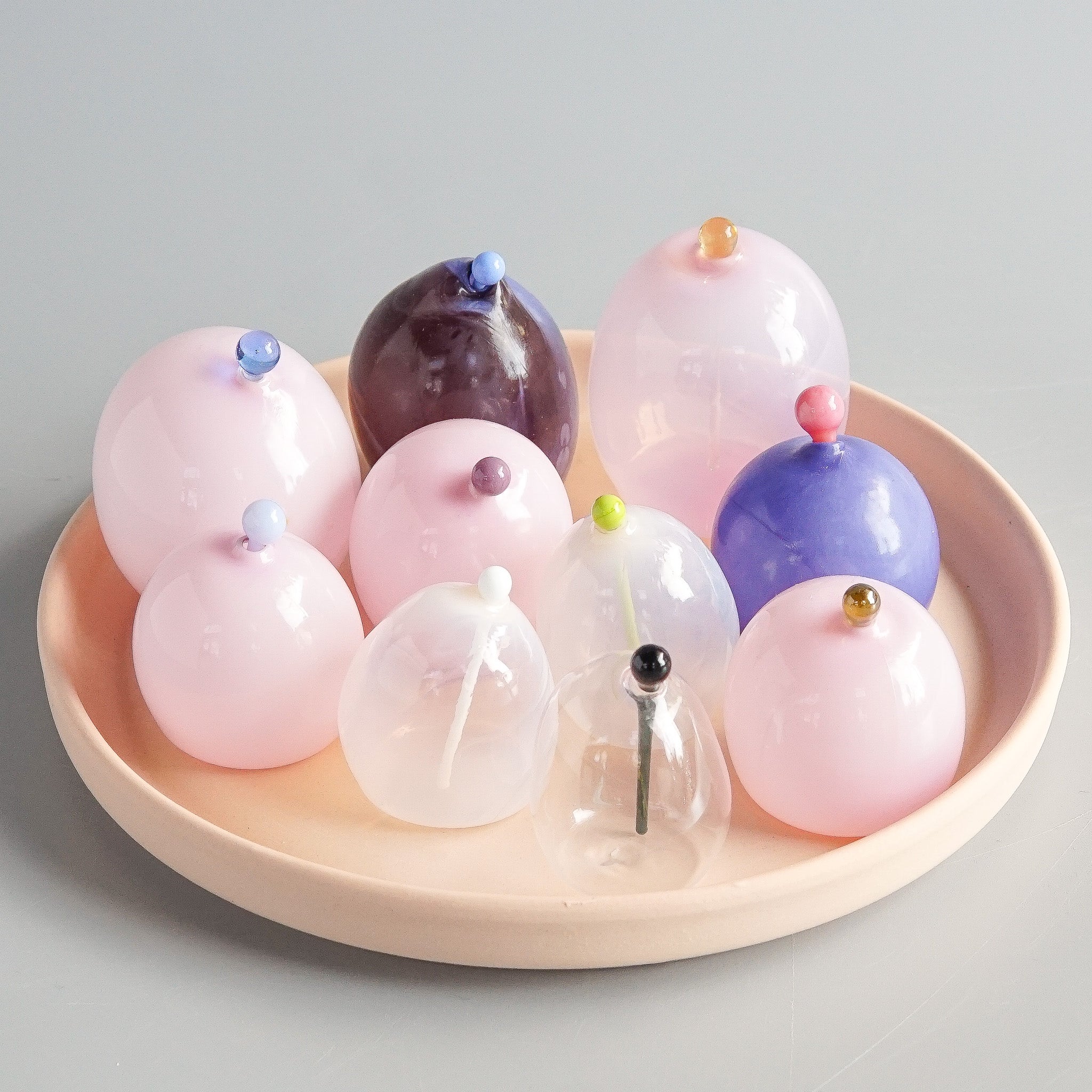 Krista Bermeo: Blown Glass Bubbles with Stoppers