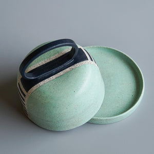 KFM Ceramics: Dash Butter Dish in Green
