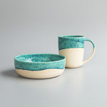 Korai Goods: Speckled Pink and Jade Mugs