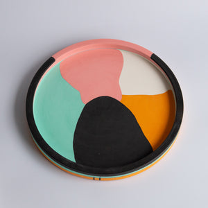 Emily Marlin: 12" Sherbet Poured Round Tray
