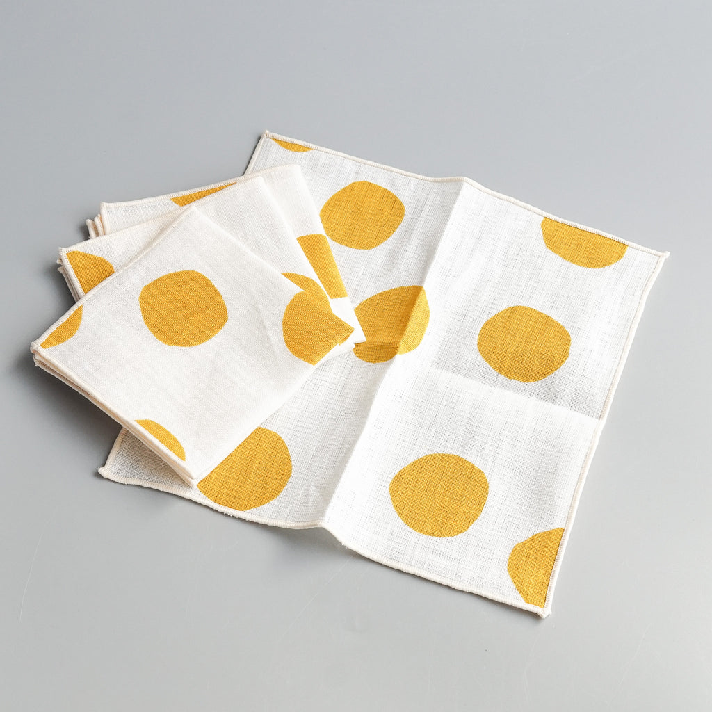 Willow Ship: Scatter Cocktail Napkins in Sunshine