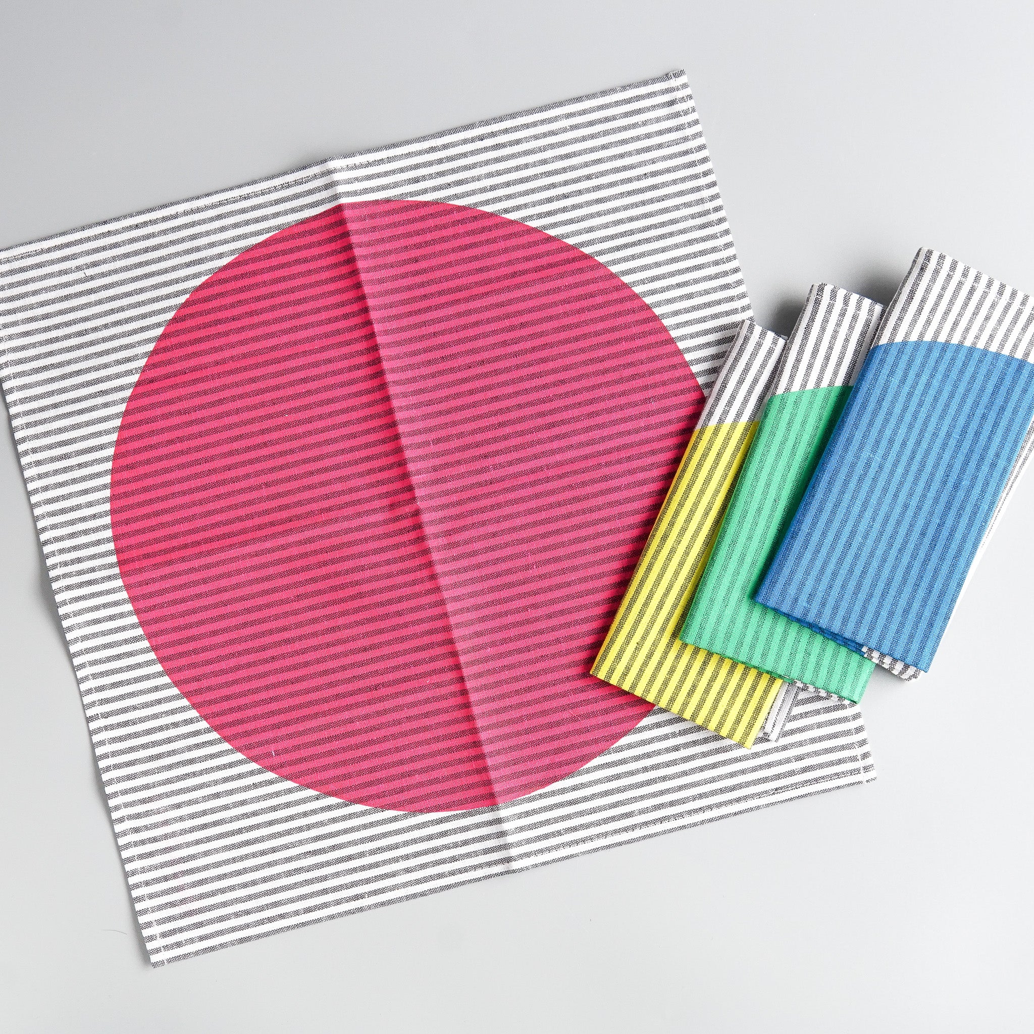 Rebecca Pearcy: CMYG Circle Cloth Napkins