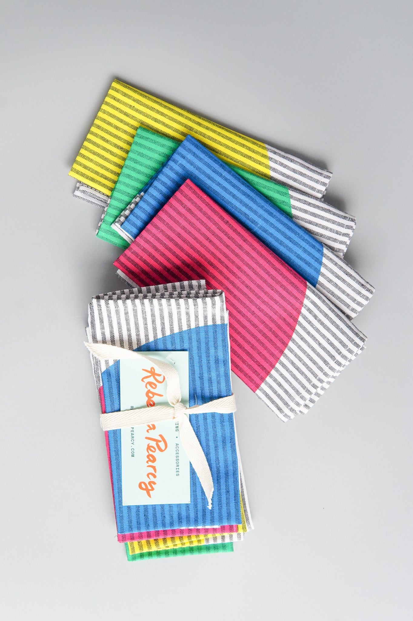 Rebecca Pearcy: CMYG Circle Cloth Napkins
