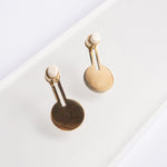 Tiro Tiro: Lumen Earrings Brass and Porcelain (removable stud)