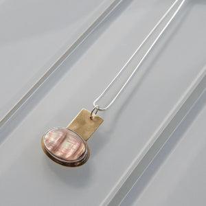 Kari Phillips: Black Mother-of-Pearl Pendant Necklace