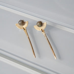 Kari Phillips: Halley Earrings with Labradorite