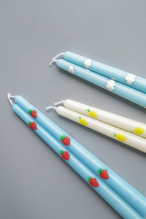 This Candle Is Lit: Hand Painted Candle Pair