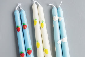 This Candle Is Lit: Hand Painted Candle Pair