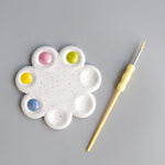 Sarah Bee Pottery: Daisy Paint Palette and Brush