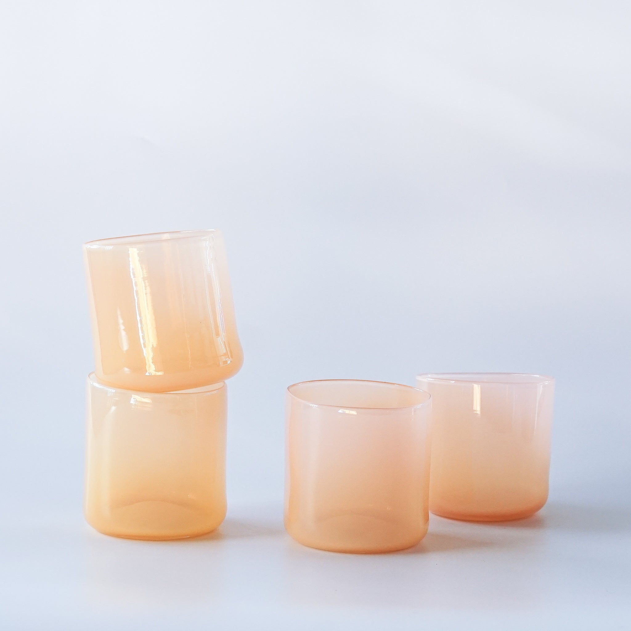 Gary Bodker: Peach Organically Shaped Glasses