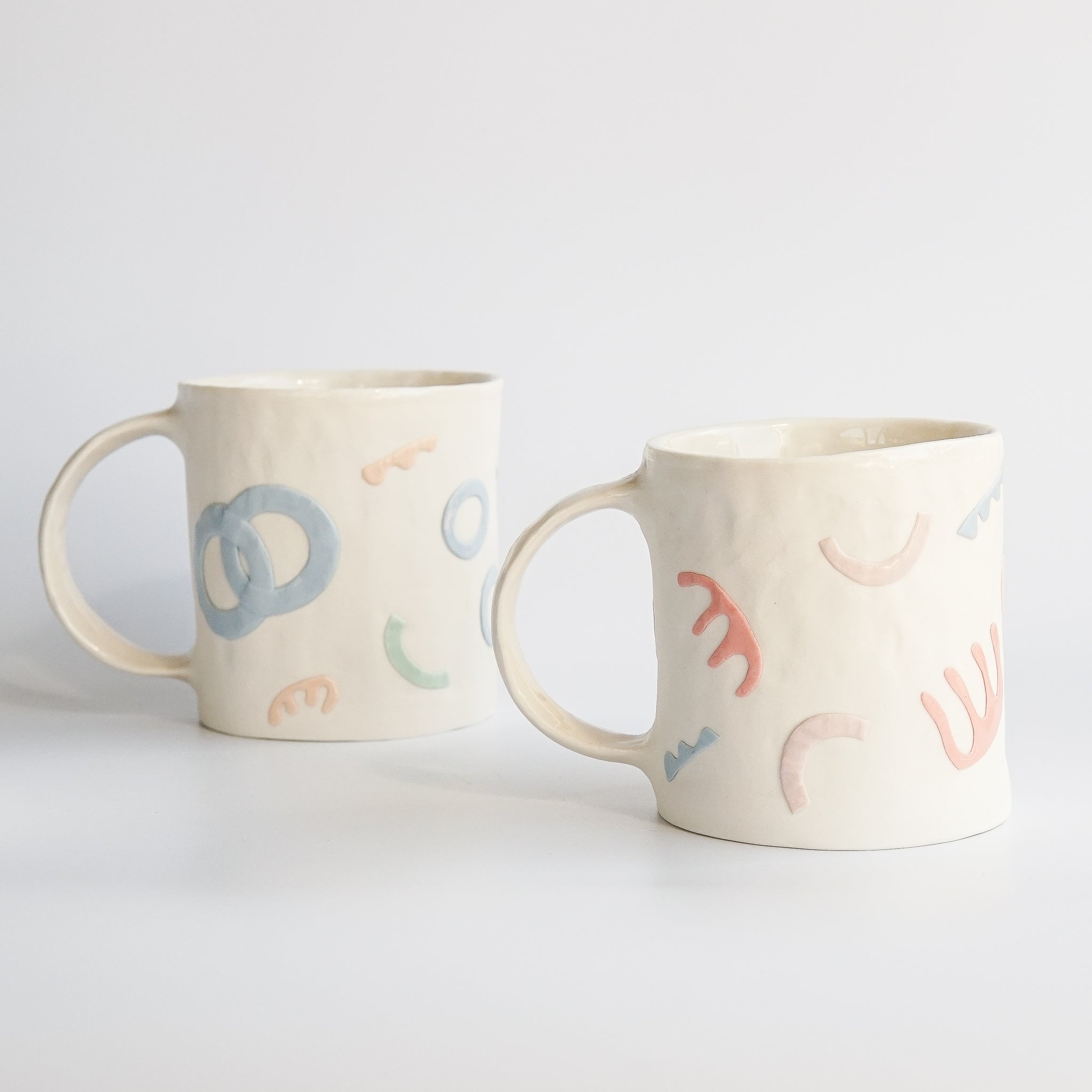 The Beige Motel: Textured Shape Mugs