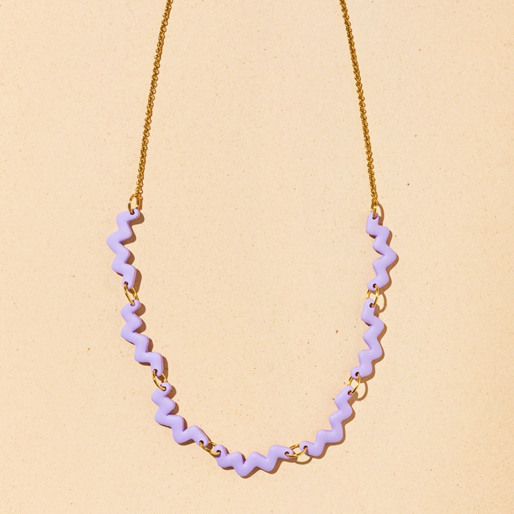 La Tusa: Lilac Serpentine Necklace