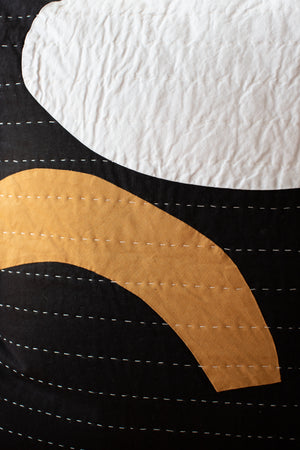 Lindsay Kretchun Large Black Quilted Pillow