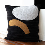 Lindsay Kretchun Large Black Quilted Pillow