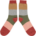 Catherine Tough: Men's Lambswool Stripe Terracotta