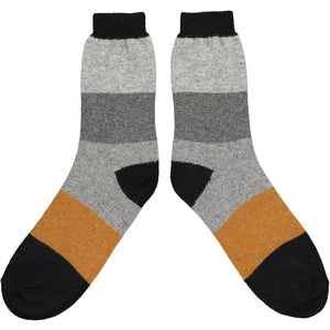 Catherine Tough: Men's Lambswool Grey Stripe